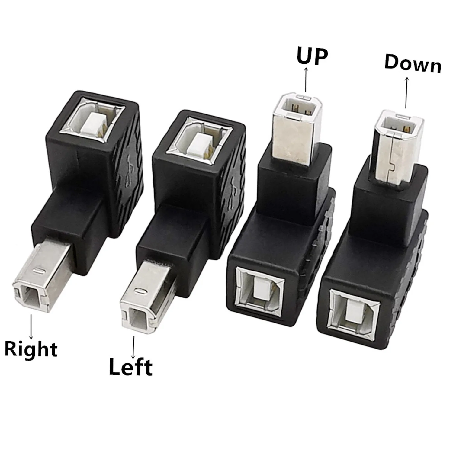 

10pcs Angle 90° USB 2.0 Type B Male to USB B Female Adapter Printer Scanner Extension Converter Connector
