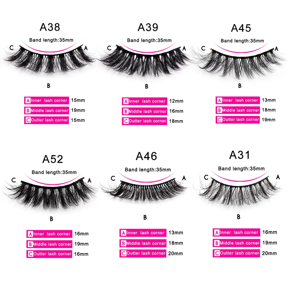 16 Pairs 3D Mink Lashes Natural Soft Fluffy Faux Mink Hair Dramatic Volume False Eyelashes Makeup Eyelash Extension Silk Eyelash