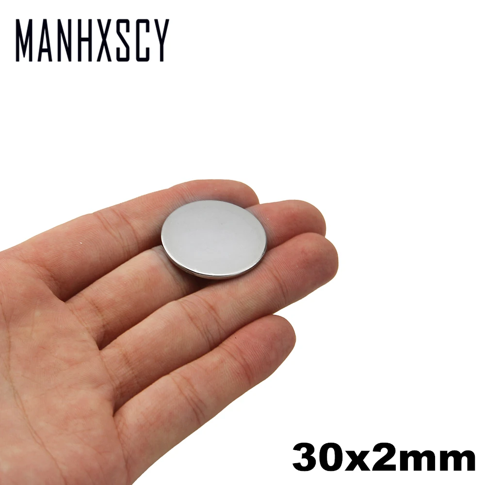 

100pcs Neodymium N35 Dia 30mm X 2mm Strong Magnets Tiny Disc NdFeB Rare Earth For Crafts Models Fridge Sticking magnet 30x2mm