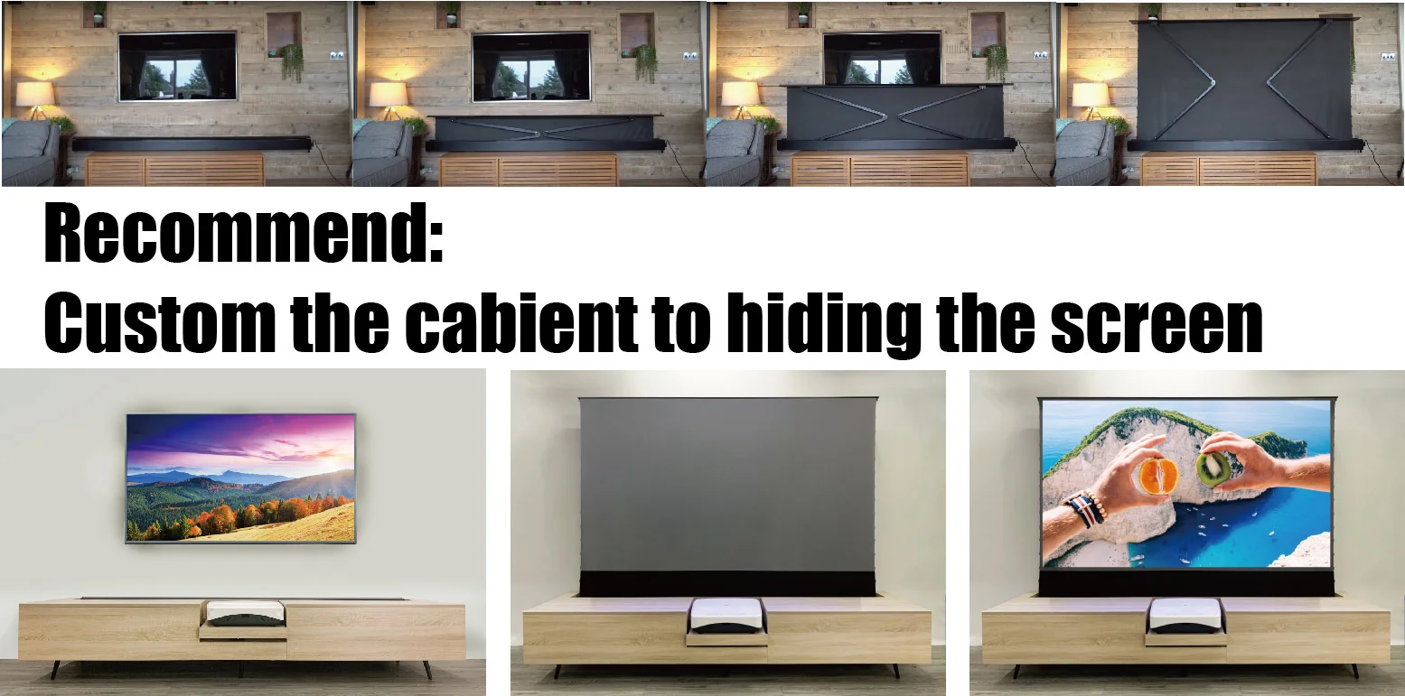 Freies Verschiffen 100 Zoll 16:9 CLR Faltbare Projektor Bildschirm Mit Ultra Kurze Werfen ALR Mit 0,6 Verstärkung Für Home Cinema – Detail 22