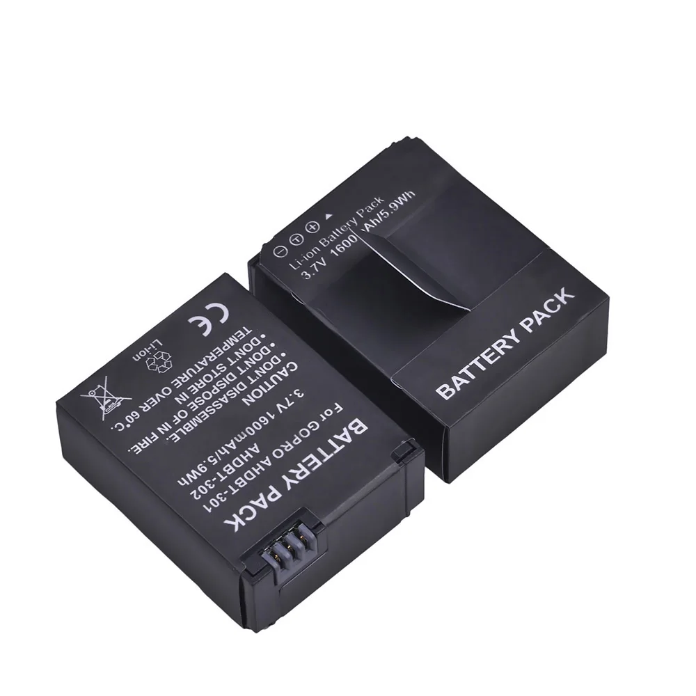 1600mAh AHDBT-301 Battery for GoPro Hero 3 Hero3+ Black White Silver Edition HD Camera