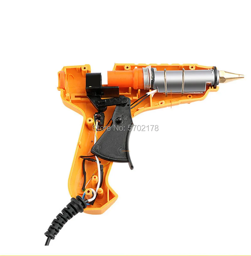 Pistola de cola quente para cobre autoadesiva, mini pistola de cola 80w com 10 cola, bastões de cola e ferramentas de reparo