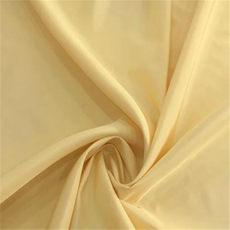 Stiff 100% Silk Fabric Taffeta Waterproof Dyed Solid Color for Clothing Garment Fabric