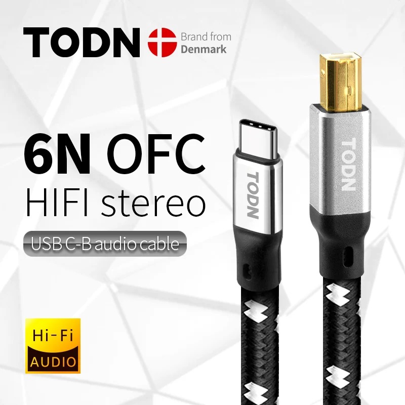 Todn kabel usb dac typ c do typu b radio hifi kabel 6N OFC kabel cyfrowy audio do telefonu komórkowego dac