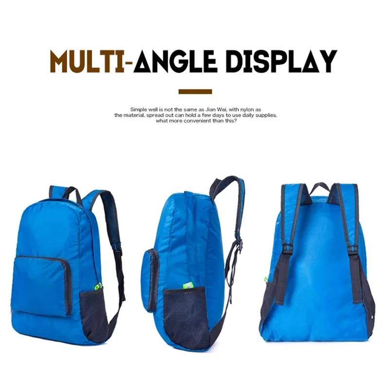 Mochila plegable portátil para hombre y mujer, bolsa escolar para estudiantes, deportes al aire libre, recreación, senderismo