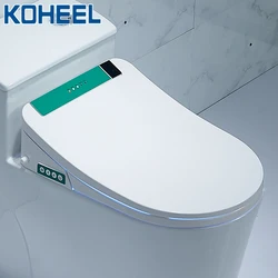 KOHEEL Toilet Seat Intelligent Elongated Electric LCD 3 Color Bidet Cover Smart Bidet Heating Led Light Wc Toilet Seat