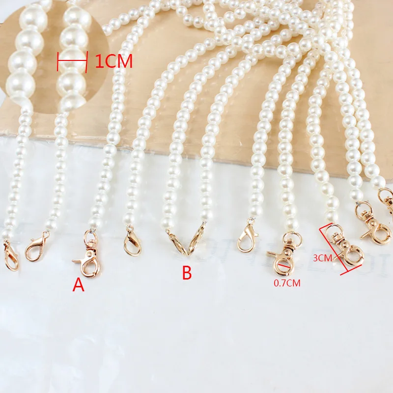 120Cm Pearl Chain  Necklace Bag Strap Bracelet Women's Handbag Shoulder Replacement Long  Accessories