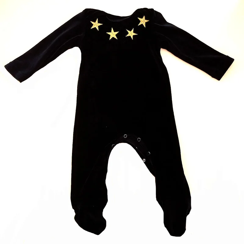 

Baby Boy Girl 0 3 months Soft Velvet Footies Outfit with Hat Set Autumn Long Sleeves Baby Romper bodysuits Infants Kids Pajamas