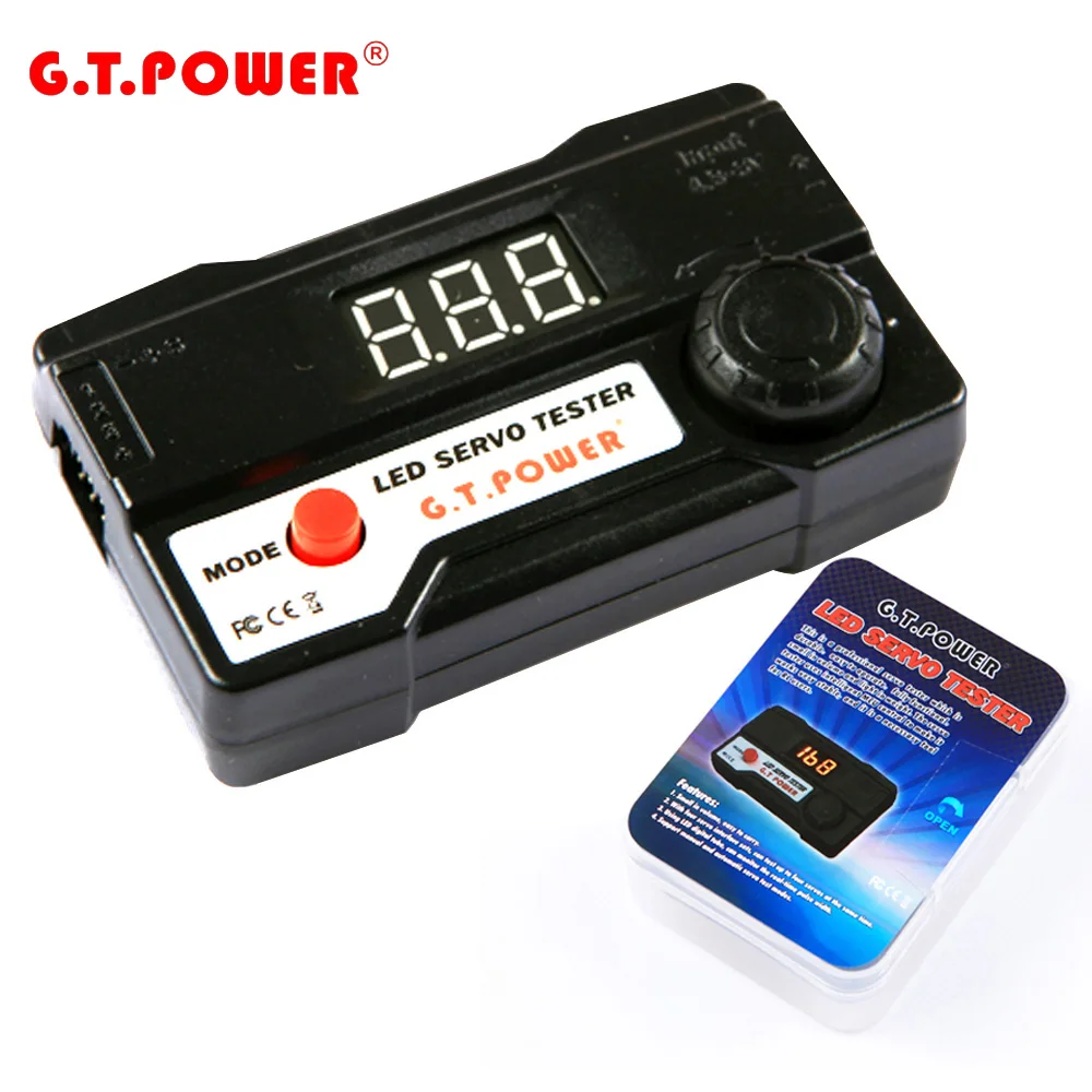 G.T.Power Digital Tube/Servo/ESC Consistency Tester With LED Display PWM Meter RC Car Truck Airplane Boat Model