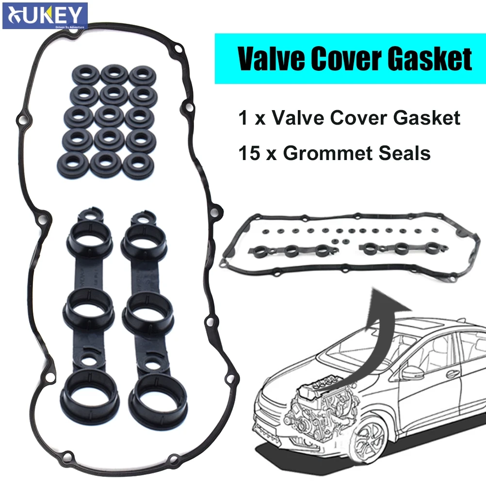 Rubber Valve Gasket Kit Set With Seals For BMW E36 E38 E39 E46 E53 E60 E83 330i 330xi 525i 530i Car Accessories OE# 11129070990