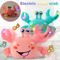 Novelty Electric Crab Toys Automatic Turning Luminous Crab With Music Baby Eletric Animal Educational Toys For Children Gifts