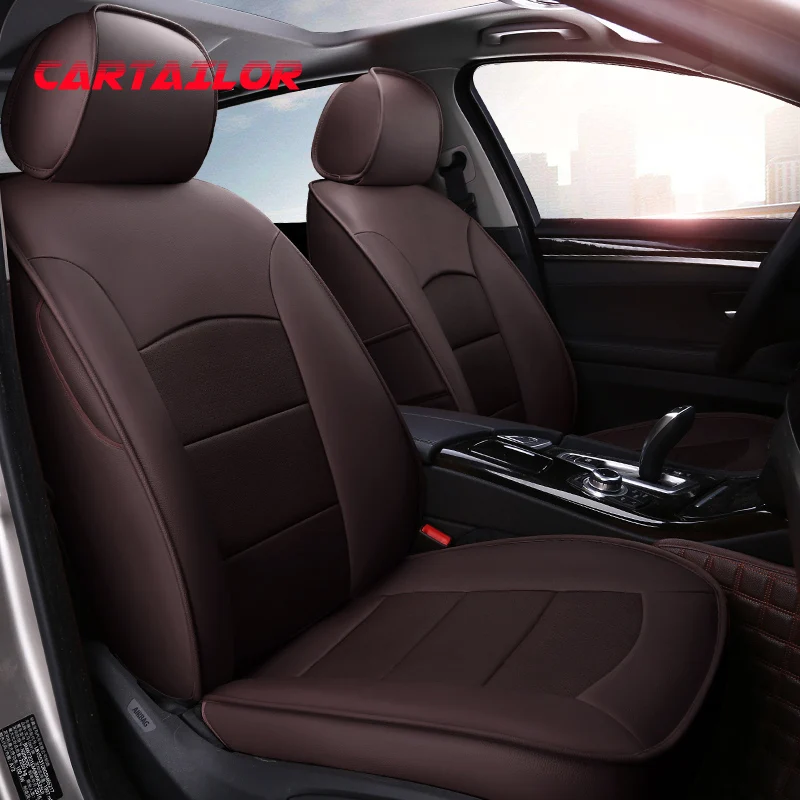 

CARTAILOR Custom Fit Seat Covers Cars Leather Accessories for Audi A8 Car Seat Cover Cowhide Auto Styling Seats Supports for A8L