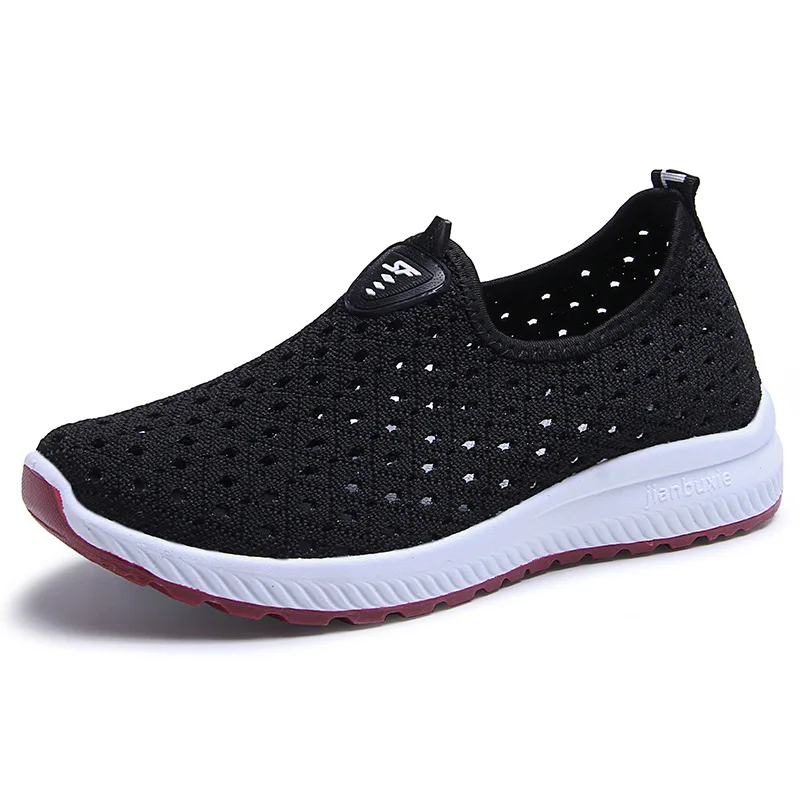 Summer Women Shoes Breathable Mesh Sneakers Shoes Ladies Slip on Flats Socofy Loafers Shoes Fashion Trainers Women tyh6r65