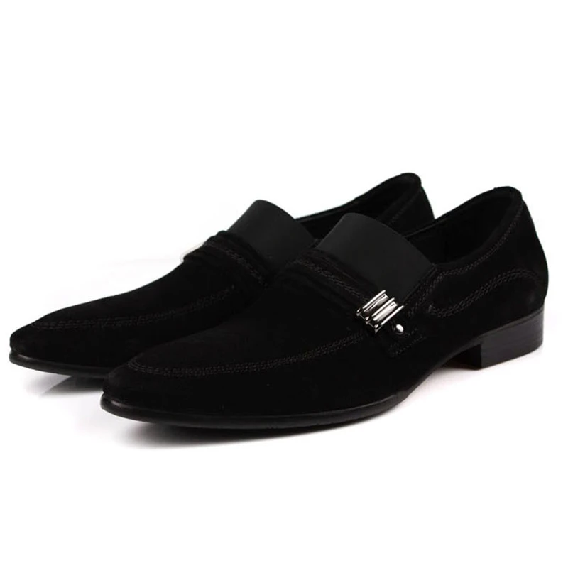 

Men's business casual shoes pointed toe England matte leather men's shoes Slip-on formal shoes