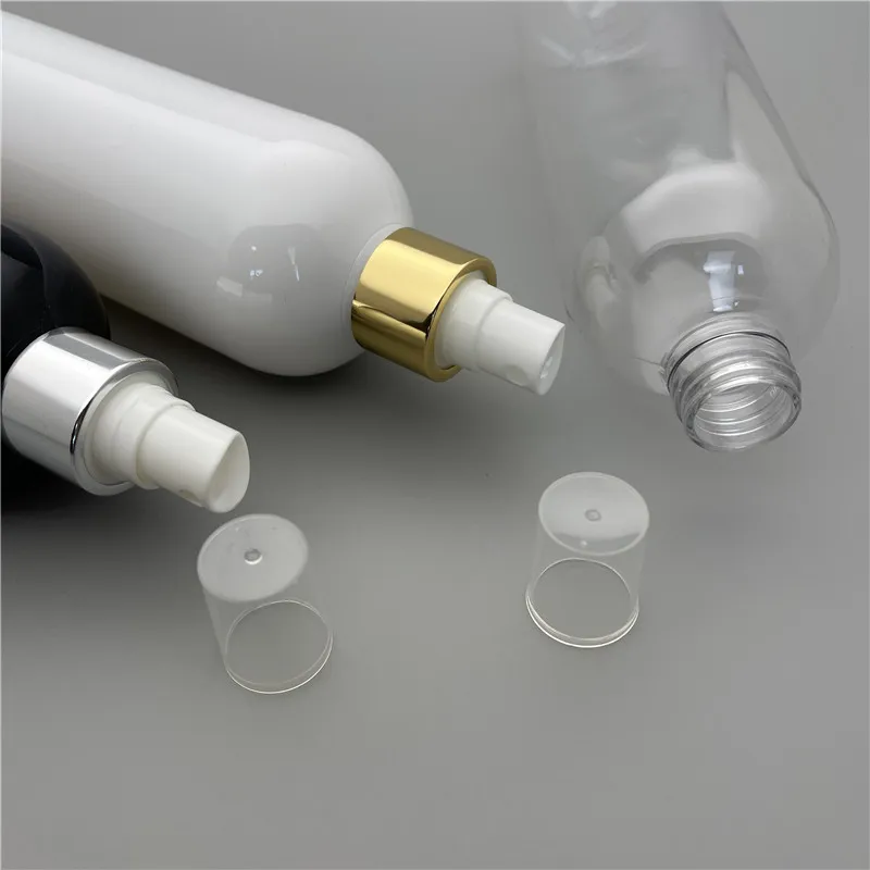 400ML X 15 Empty Makeup Setting Spray Pump Plastic Bottles With Gold Silver Collar 400cc Perfume Cosmetic PET Bottles Container