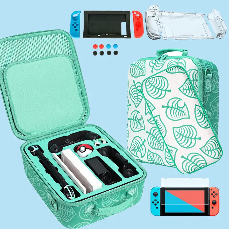 

Storage Bag for Nintendo Switch Animal Crossing Carrying Case for Nitendo Switch Accessories with Screen Protector Case