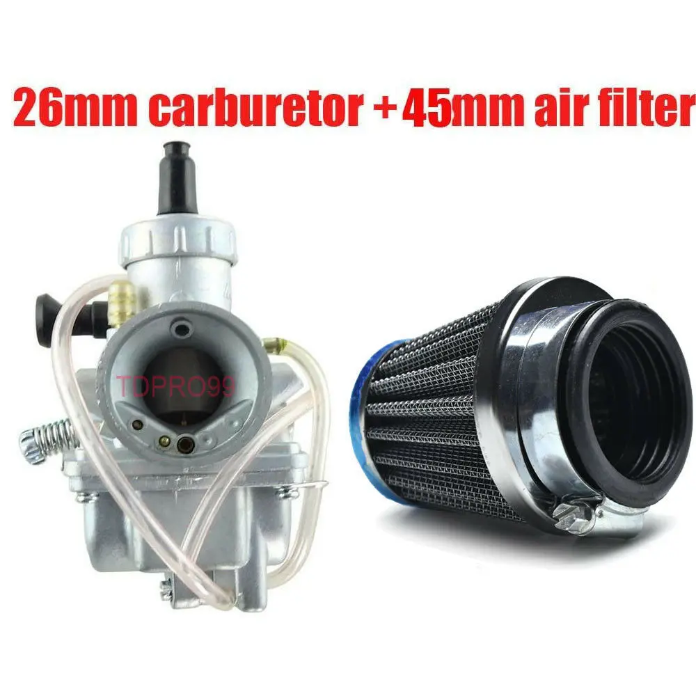 Molkt 26mm Carburetor Carb +45mm Air Filter IMR SSR 125 140 150 cc CRF50 Pit Dirt Bike