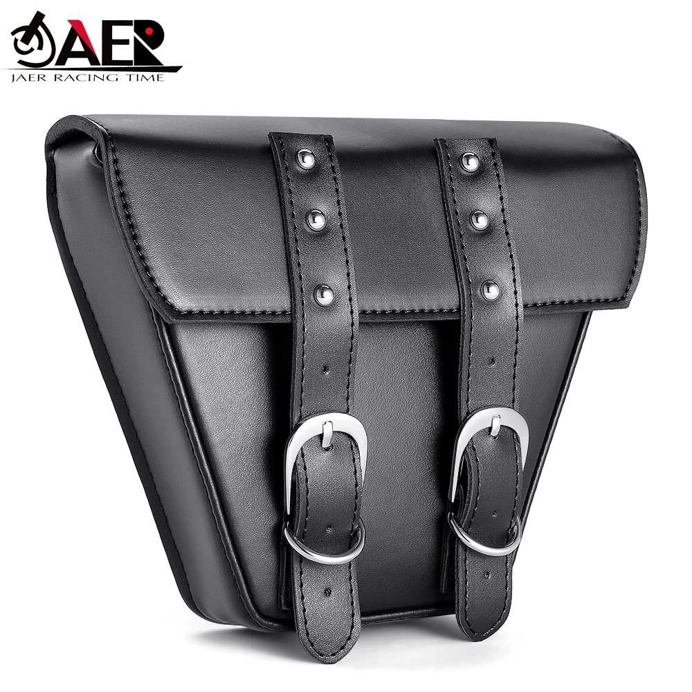 JAER-Universal Hanging Saddle Bag, elegante prático PU Leather Tool Storage, motocicleta cauda face, resistente ao desgaste, grande capacidade,