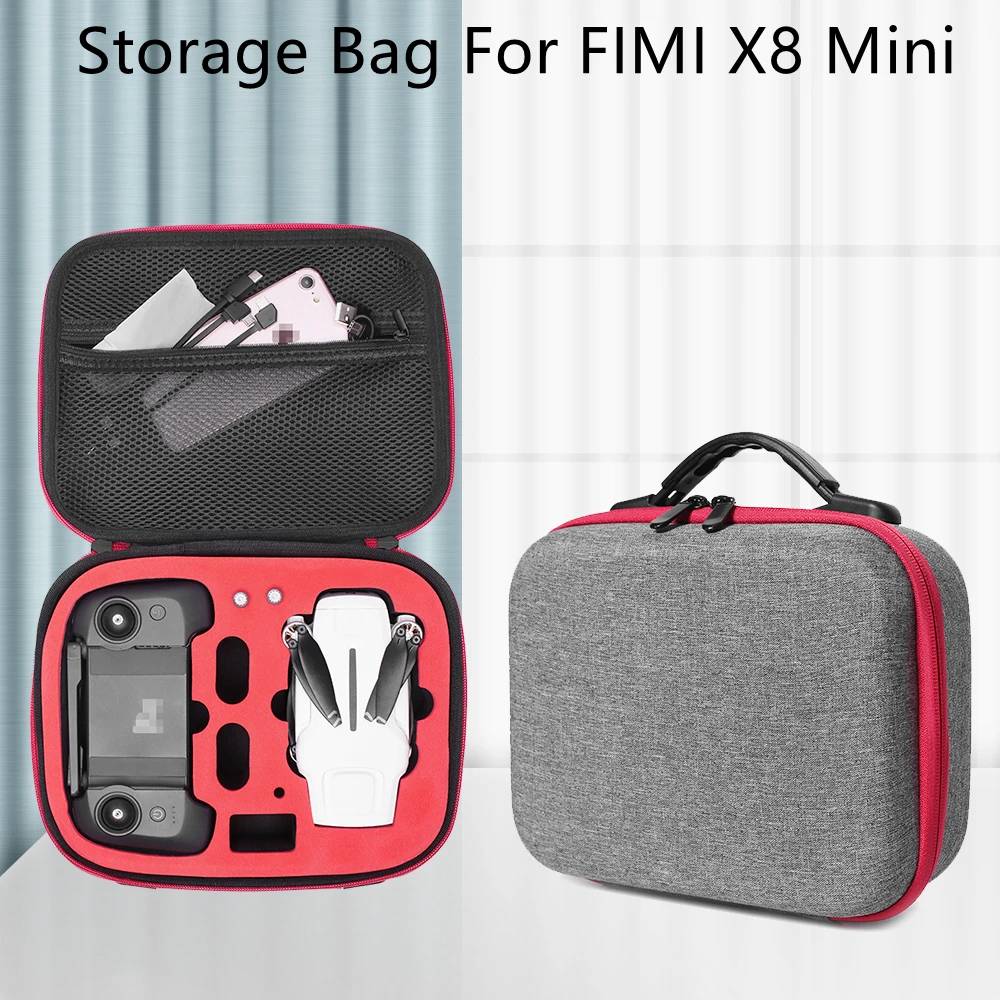 Minibolsa de almacenamiento para FIMI X8, bolsa de transporte portátil de nailon para control remoto, funda a prueba de golpes, accesorios para Drones