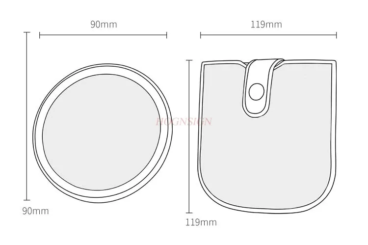 Make-up Spiegel Led Leuchtstofflampe Mädchen Herz Tragbare Falten Tragbare Net Rot Füllen Licht Dressing Spiegel Verkauf