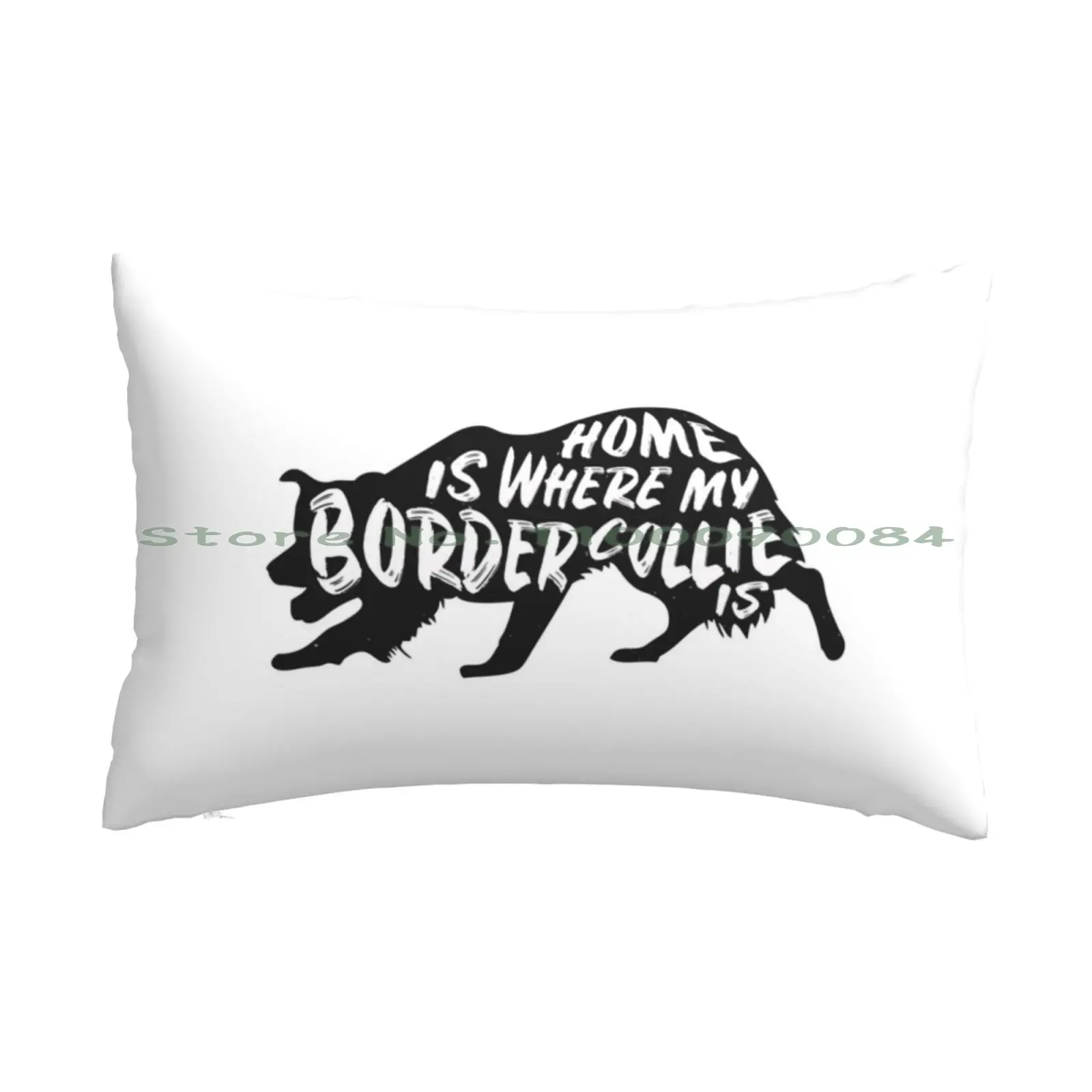 Home Is Where My Border Collie Is ( Mono ) Pillow Case 20x30 50*75 Sofa Bedroom Gazoo Racing Gr 2021 Yellow Sports Car Vehicle