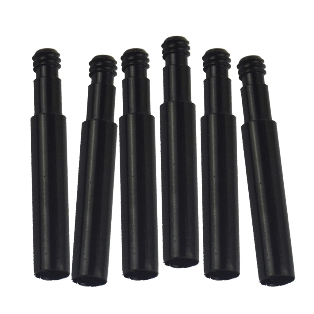 6pcs Racing Cycling Presta Valve Extension Black Bicycle Wheel Aluminium Valve Extender Black Bicycle Accessories