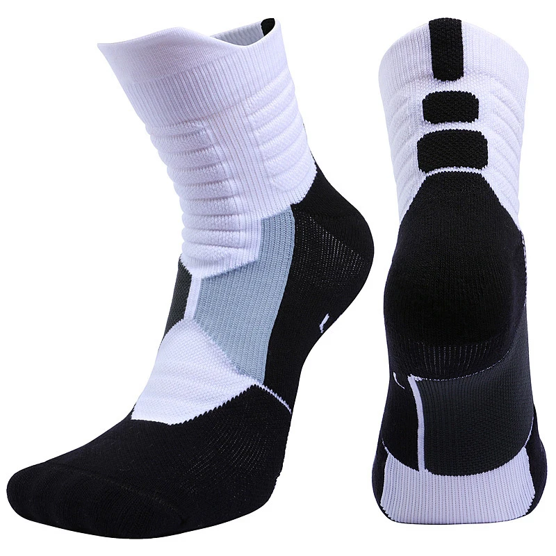 High Quality New Men Outdoor Sports Elite Basketball Socks Men Cycling Socks Compression Socks Cotton Towel Bottom Men\'s socks