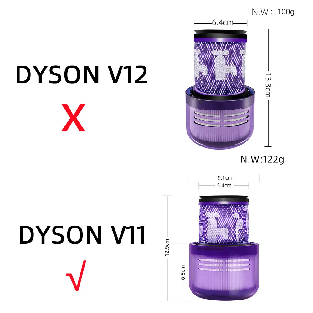 Reemplazo de filtro Hepa para Dyson, accesorios de aspiradora inalámbrica, Cyclone Absolute Animal, V11, SV14, V15, SV15, 970013-02