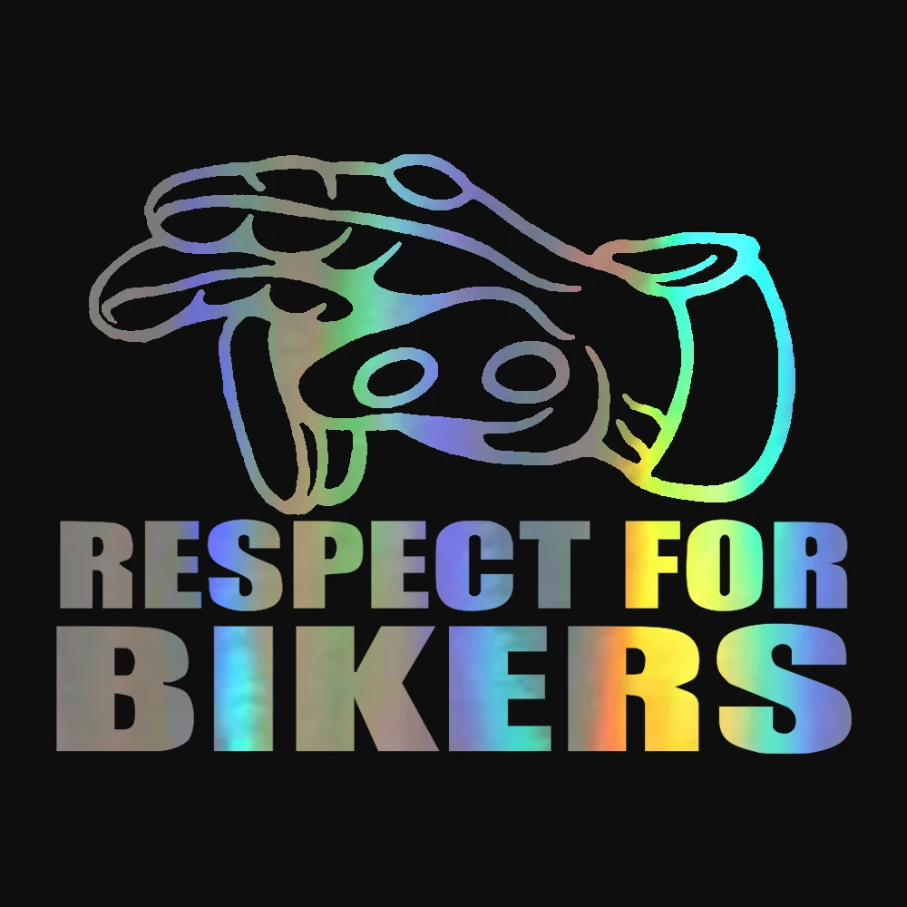 Dawasaru Respect for Bikers Vinyl Carbon Fiber Funny Car Stickers 3D JDM Stickers on Auto Decal Motorcycle Car Styling,15cm*11cm