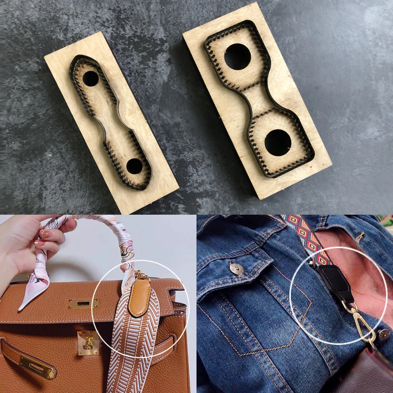 DIY Bag Making Strap Cutting Die Creative Leather Template Handcraft Cutting Stencil Practical Wooden Punching Die Leather Tool