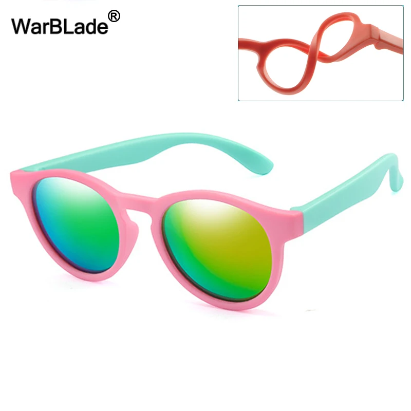 WarBlade 2020 New Kids Polarized Sunglasses Round Children Sun Glasses Boys Girl Safety Glasses Baby Infant Shades Eyewear UV400