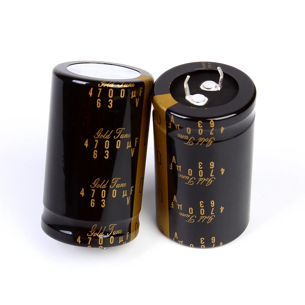 1-5pcs 4700UF 63V 30x50mm Nichicon KG Type II Gold Tune Pitch 10mm 63V/4700uf Audio Capacitors Electrolytic Capacitor Alloy Feet