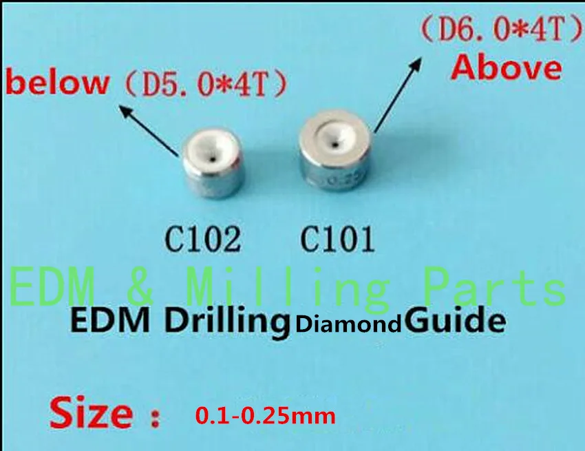 1PC/1Set Wire EDM C101 C102 Diamond Guide 200431112/100432511/200432512 200431122/100430586 D6*4T D5*4T For Charmilles ROBOFIL