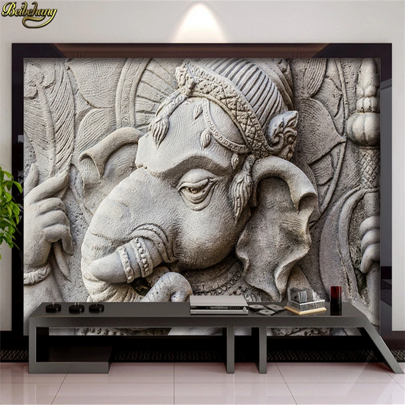 beibehang Custom photo wallpaper mural Indian god elephant TV background wall papers home decor papel de parede 3D wall paper