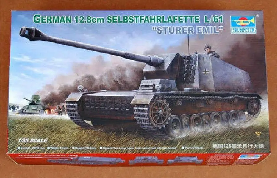 

Trumpeter 00350 1/35 German 12.8cm L/61 Sturer Emil plastic model kit