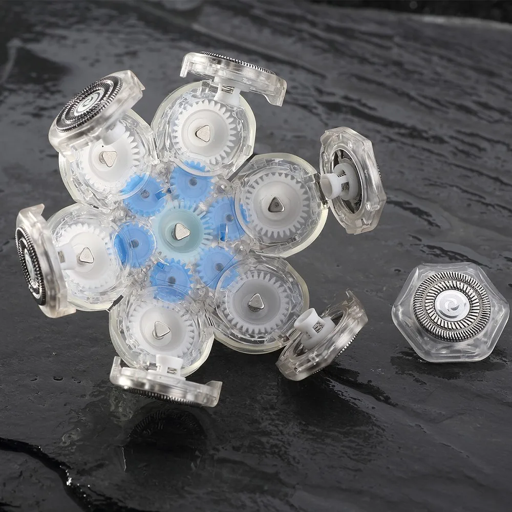 Запасная бритва WAHFOX, бритвенная головка электробритва 7D, независимая бритва с 7 плавающими головками из нержавеющей стали