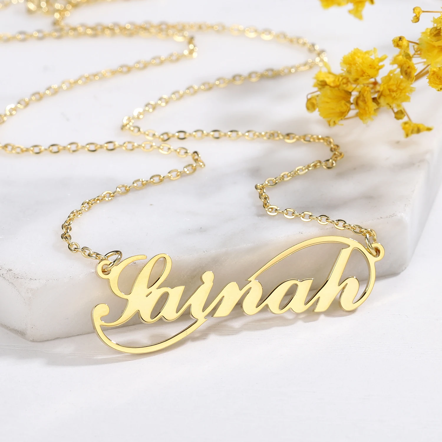 

Personalized Infinity Name Necklace Custom Letter Pendant Back to School Initial Necklace Nameplated Jewelry Gifts For Women