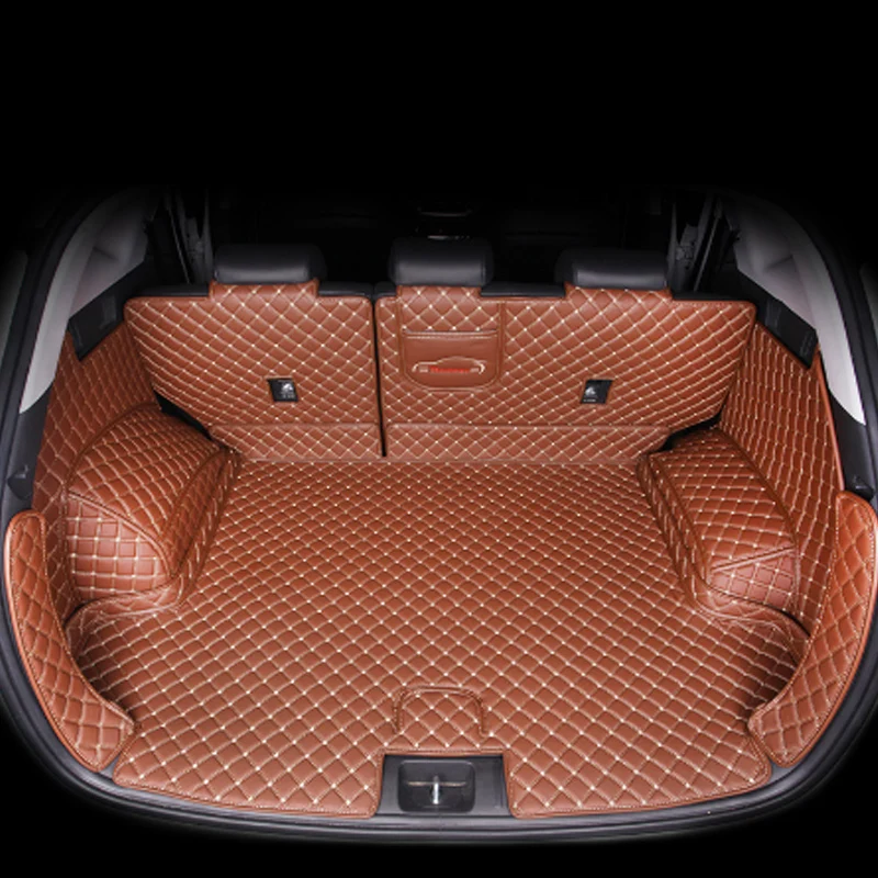 Custom leather car trunk mat for hyundai tucson 2016 2017 2018 2019 2020 suv cargo liner accessories interior boot