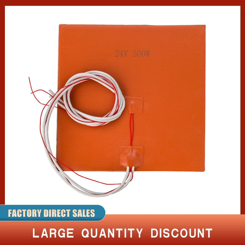 Silicone Heated Bed Heating Pad Waterproof 220/300x300/310/235/400 mm 12V/220/110 V for 3D printer Ender-3 cr10 Parts hot bed