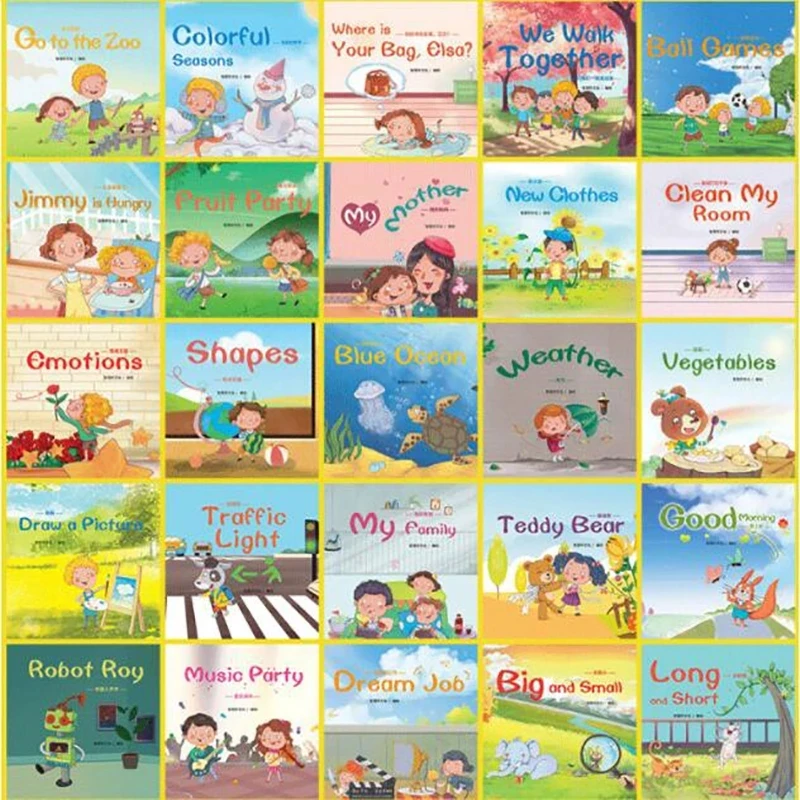 

60 Books/Set Children's English Early Learning Picture Book Storybook Enlightenment Cognitive Tale Bedtime Story Book livre