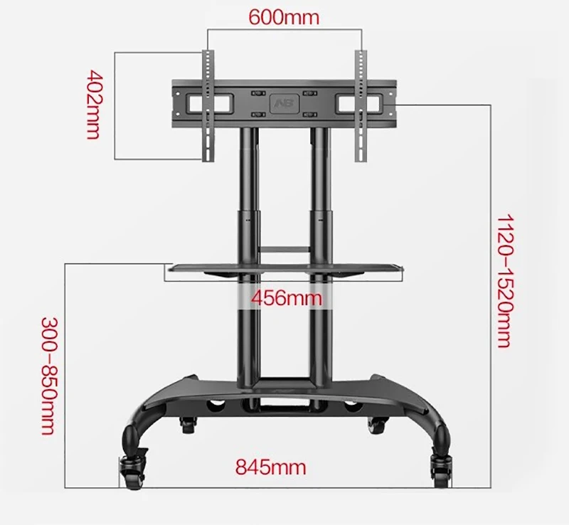 Imagem -03 - Móvel tv Carrinho 32 70 Painel Plano Led Lcd Plasma tv Suporte com Bandeja de Câmera e av Prateleira 2023 Novo nb Ava1500601p