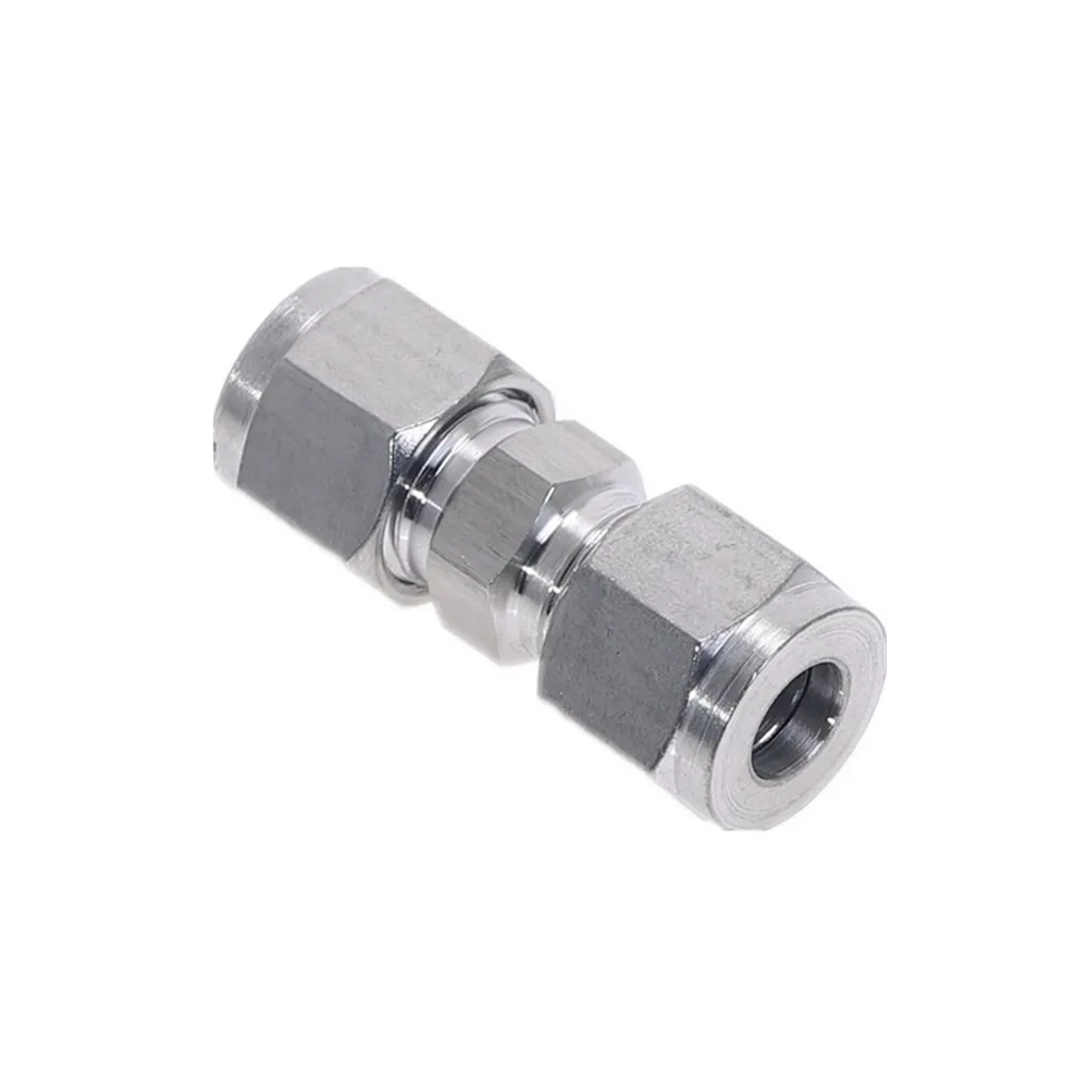 Stainless Steel Pipe and  two ferrule tube fitting 304 SS Pipe straight fitting 1/8\'\' 3/8\'\' 1/2\'\' 4mm 10mm