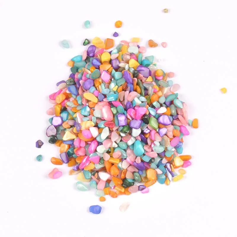 20g/Lot Mixed Color Natural Sea Shells Dyeing effect For DIY Irregular Shape shell fragments Home Decor tr0433