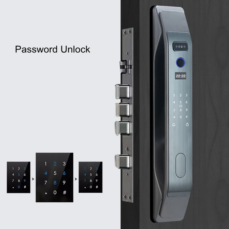 

Fingerprint Printing Digital Door Lock 3D Facial Recoginition Password IC Card Key Unlock Wifi APP Remote Control Smart Locks