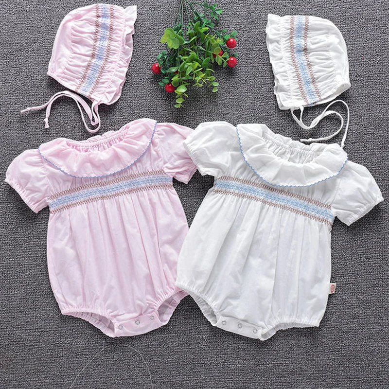 

Korean Style Newborn Baby Girls Jumpsuit Infant Baby Girls Bodysuits Summer Baby Girls Cotton Clothes