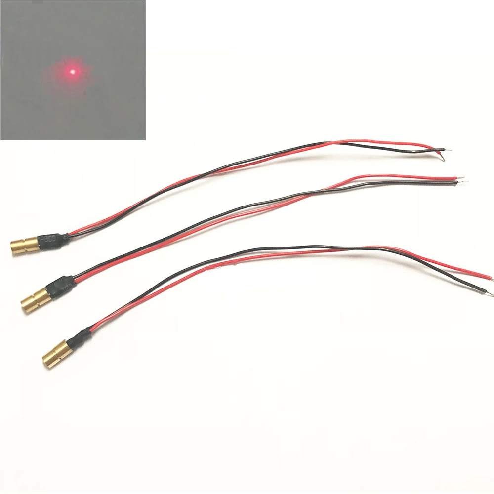 Adjustable Mini 5mW 650nm 4×13.6mm DC 3.0-5.0V Brass Dot Red Light LD Module Laser Module