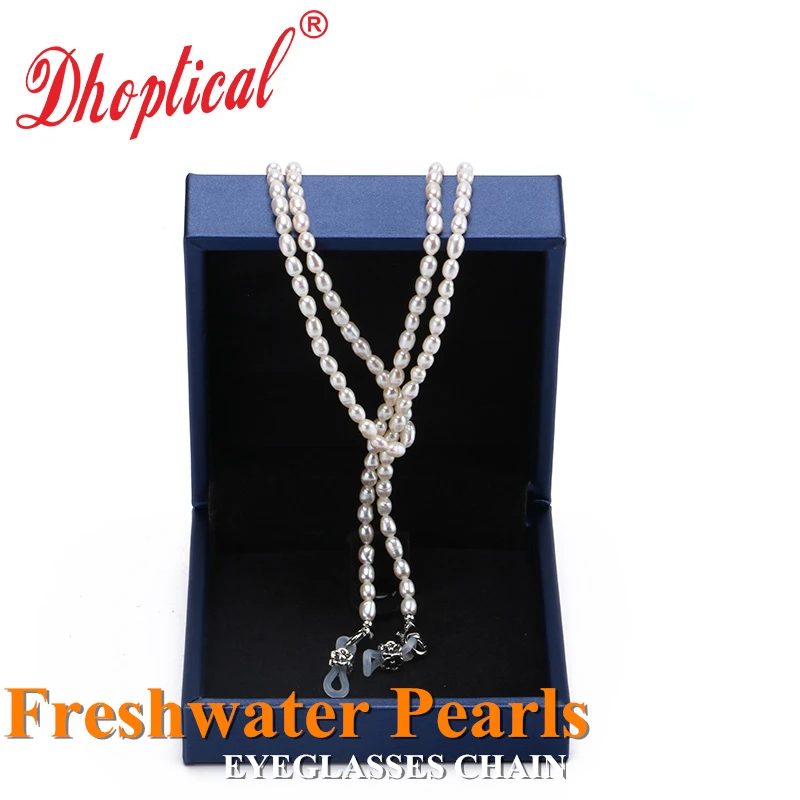 eyeglasses beaded chain Freshwater Pearl material fashion eyewear sunglasses  cord avoid glasses slip by dhoptical