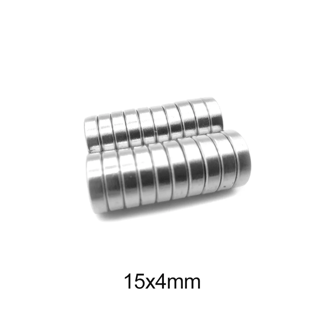 5/10/20/50/60pcs 15x4 mm Strong Cylinder Rare Earth Magnet 15mmx4mm N35 Round Neodymium Magnets 15x4mm Mini Small Magnet 15*4 mm