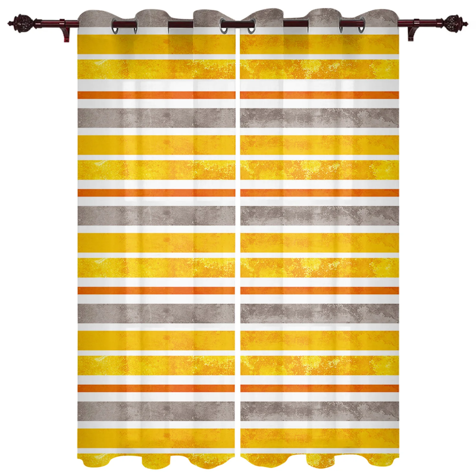 Color Watercolor Gradient Sheer Curtains For Living Room Window Curtain Bedroom Kitchen Balcony Gazebo Curtain Room Divider