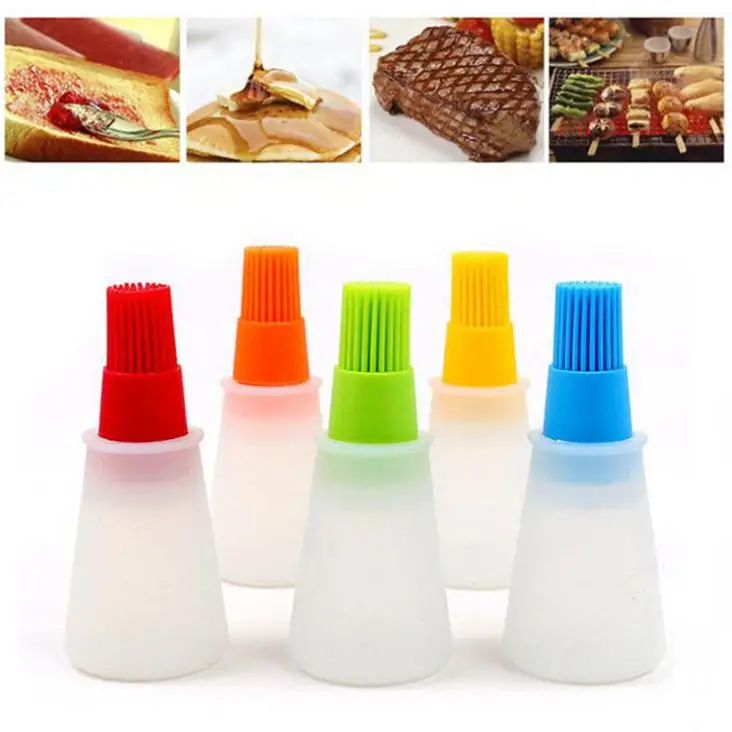 

Wholesale 300pcs Resisting Silicone BBQ Basting Oil Brush Barbecue Cooking Pastry Oil Brush Grill Oil Bottle Brushes Tool SN3175